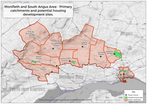 angus catchment sites housing monifieth catchments primary potential development secondary council map